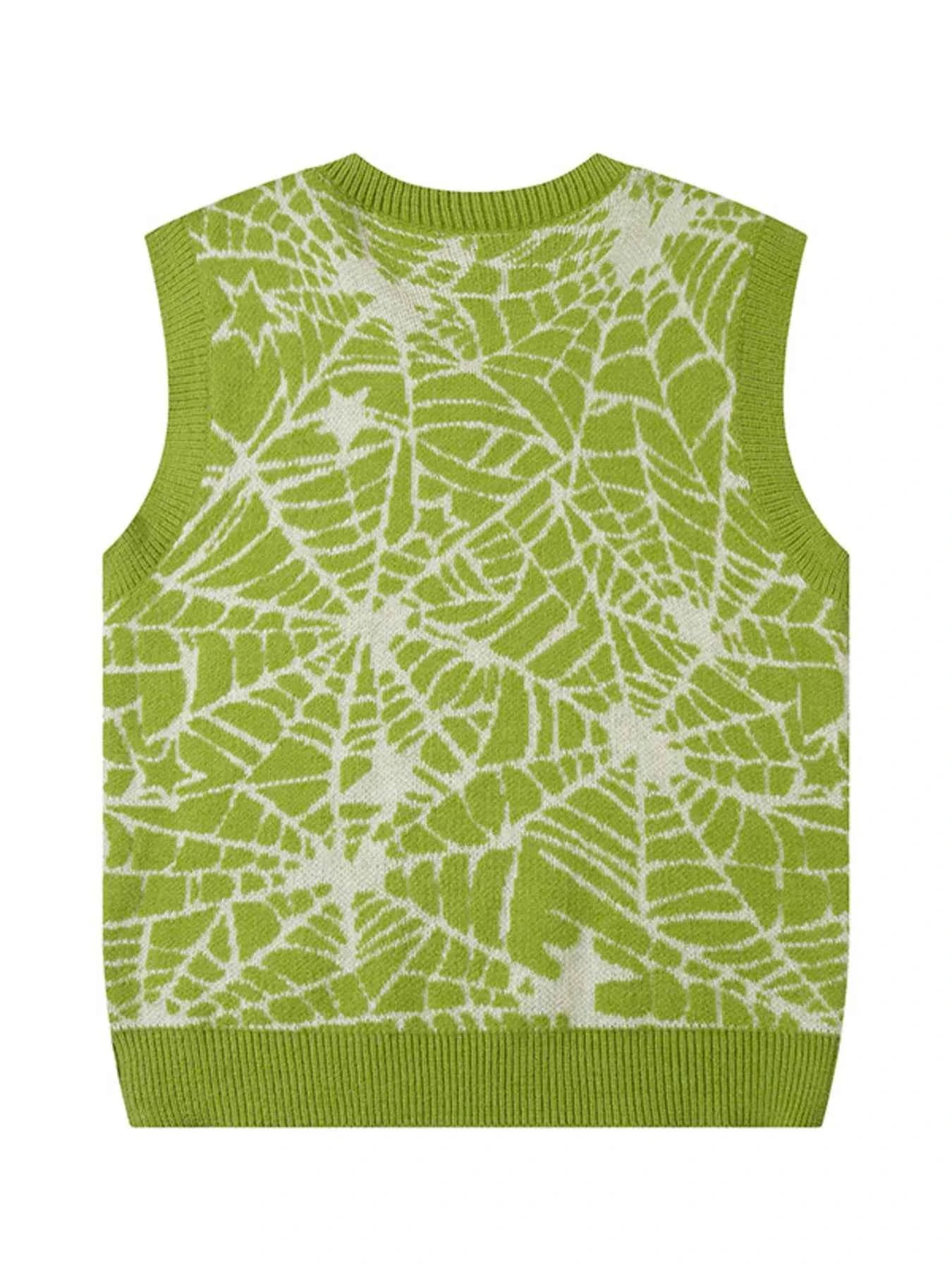 Men's Spider Web V-Neck Sweater Vest